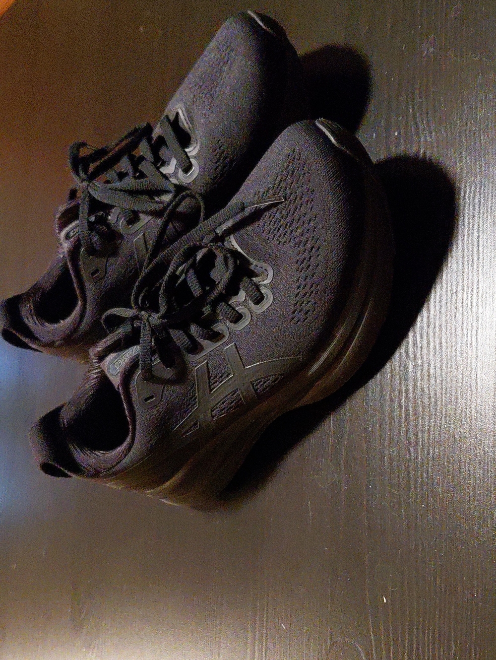 ASICS Womens Black Athletic Running Shoes